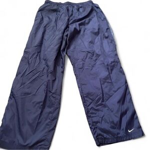 Vintage Nike Windbreaker Nylon Track Pants Navy Blue Size Mens XXL